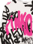 Maglione per bambina Pinko Kids bianco con stampa grafica all-over KFMA036CFL155 D572 PINKO KIDS 