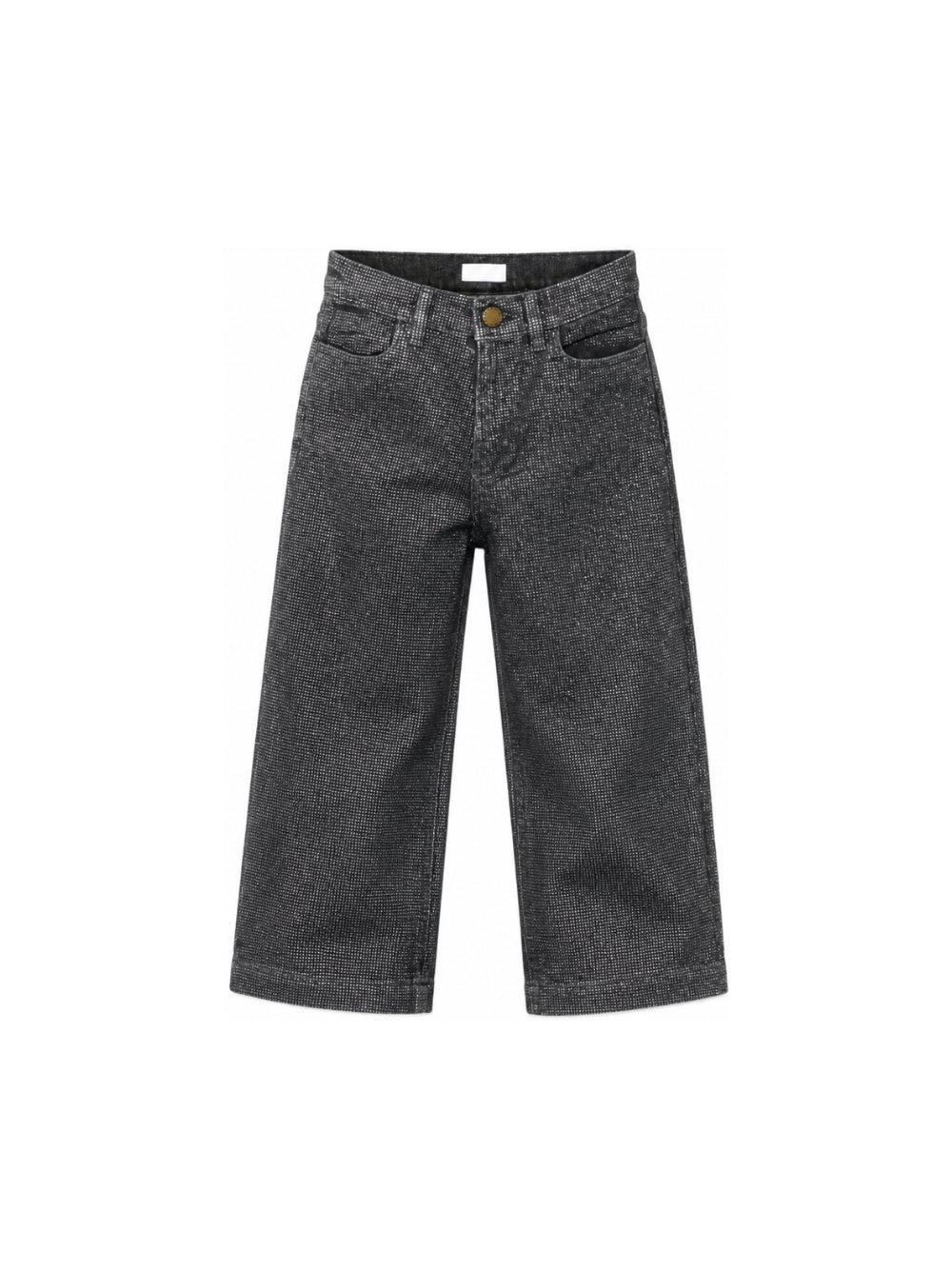 Jeans per bambina Pinko Kids grigio a gamba ampia con strass KFPA071CDS061 5026 PINKO KIDS 