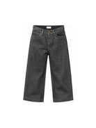 Jeans per bambina Pinko Kids grigio a gamba ampia con strass KFPA071CDS061 5026 PINKO KIDS 