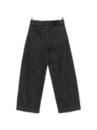 Jeans per bambina Pinko Kids grigio a gamba ampia con strass KFPA071CDS061 5026 PINKO KIDS 