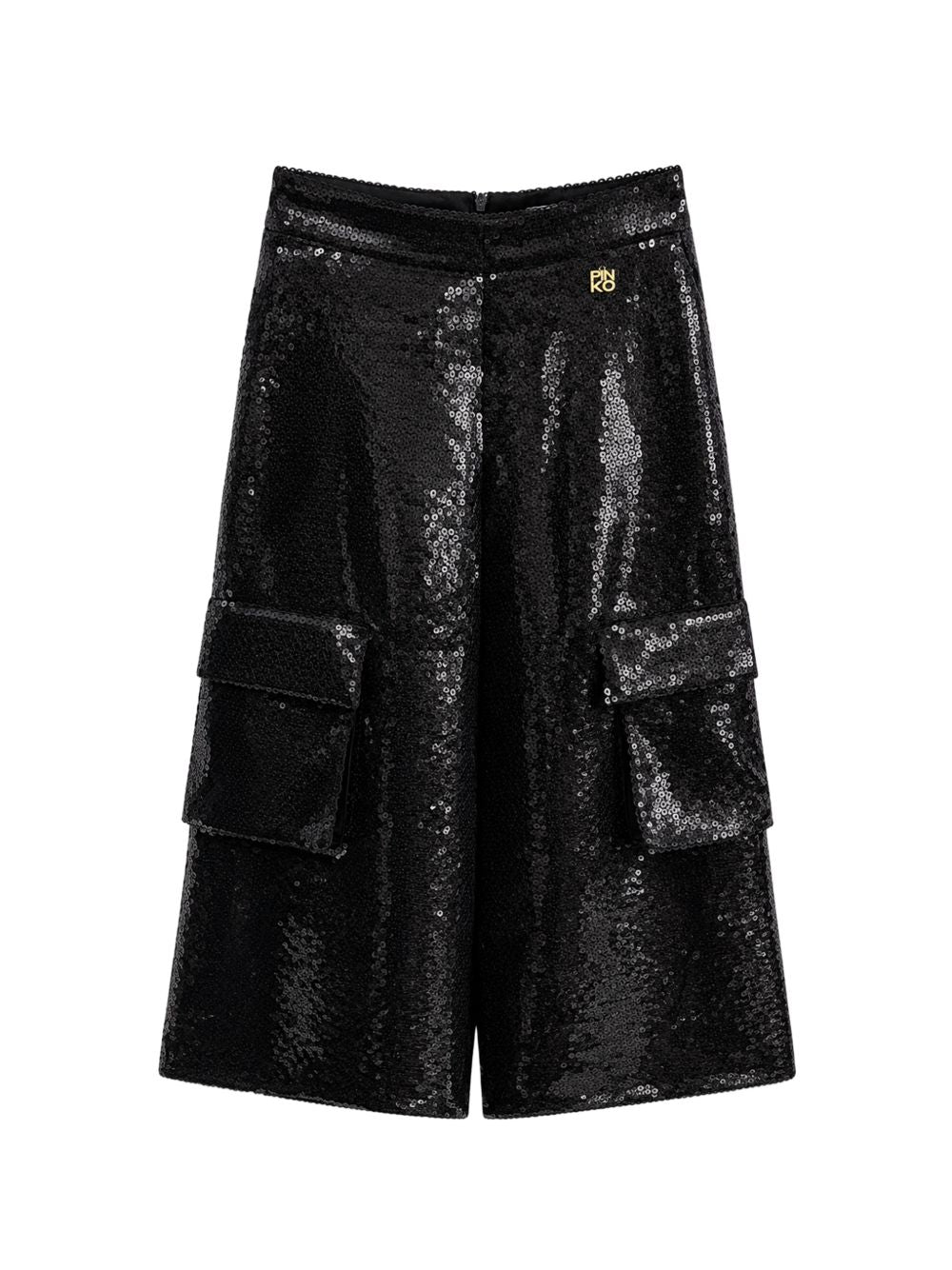 Pantaloni per bambina Pinko Kids neri con paillettes KFPA0880TV152 N000 PINKO KIDS 
