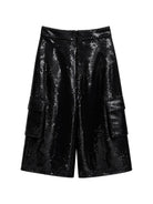 Pantaloni per bambina Pinko Kids neri con paillettes KFPA0880TV152 N000 PINKO KIDS 