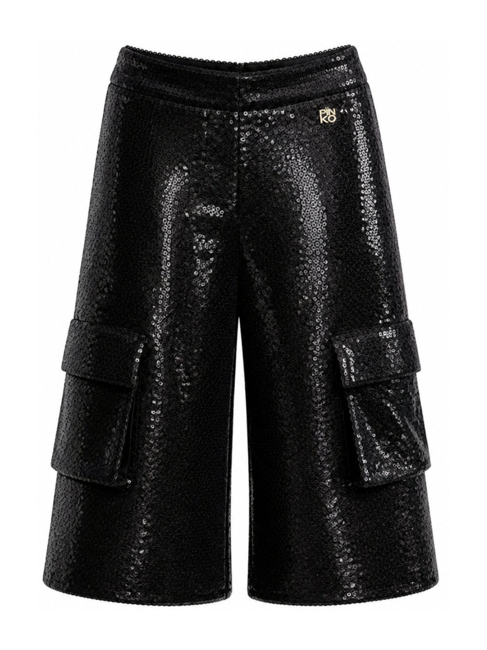 Pantaloni per bambina Pinko Kids neri con paillettes KFPA0880TV152 N000 PINKO KIDS 