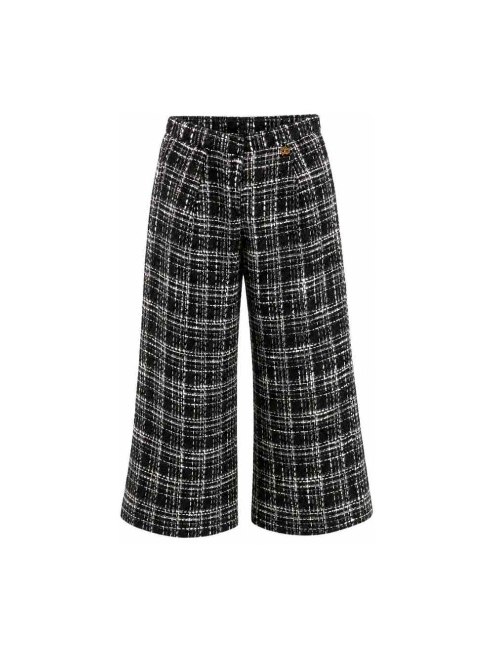 Pantaloni per bambina Pinko Kids neri con design a quadri KFPA0910TV138 D002 PINKO KIDS 