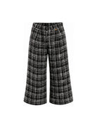 Pantaloni per bambina Pinko Kids neri con design a quadri KFPA0910TV138 D002 PINKO KIDS 