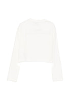 Felpa per bambina Pinko Kids bianca con logo sul davanti KFTS070CJE018 0905 PINKO KIDS 