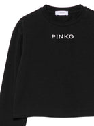 Felpa per bambina Pinko Kids nera con logo sul davanti KFTS070CJE018 0909 PINKO KIDS 