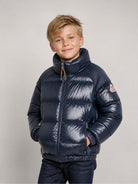 Piumino glossy per bambino Pyrenex Kids blu con imbottitura HKY019 4004 PYRENEX KIDS 