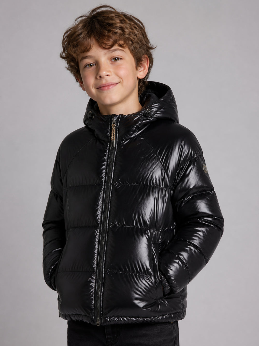 Piumino imbottito per bambino Pyrenex Kids nero con cappuccio HKY020 0009 PYRENEX KIDS 