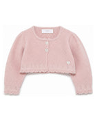 Cardigan per neonata Paz Rodriguez Kids rosa con rifinitura crochet 001-114153 35 PaZ RODRIGUEZ KIDS 