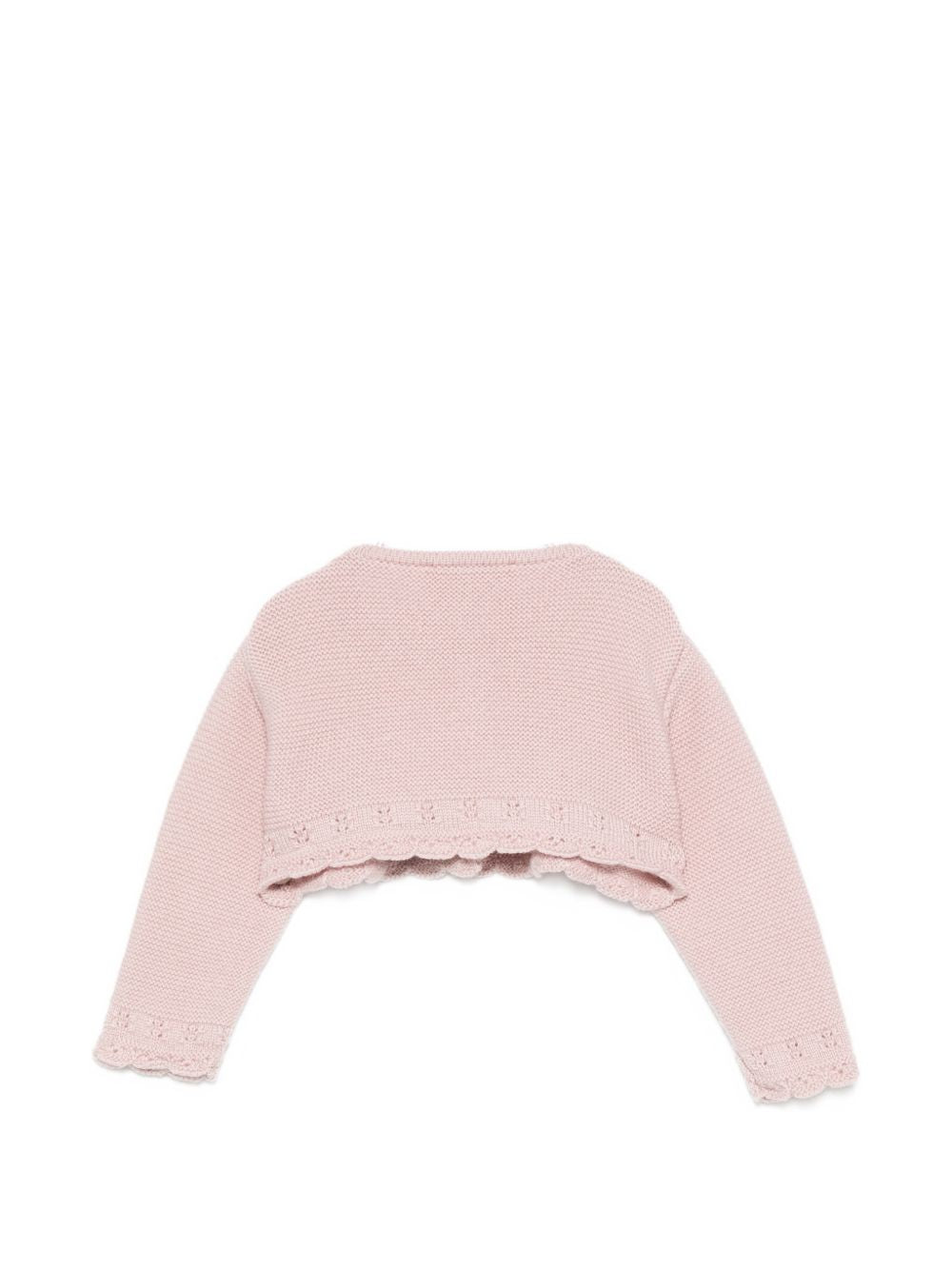 Cardigan per neonata Paz Rodriguez Kids rosa con rifinitura crochet 001-114153 35 PaZ RODRIGUEZ KIDS 