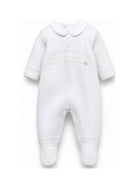 Tutina per neonati Paz Rodriguez Kids bianca con colletto alla Peter Pan 005-114016 6060 PaZ RODRIGUEZ KIDS 