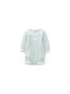 Tutina per neonati Paz Rodriguez Kids verde con colletto arrotondato con bordo a festone 005-114134 0316 PaZ RODRIGUEZ KIDS 