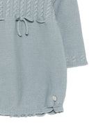 Tutina per neonato Paz Rodriguez Kids azzurra con colletto con punto smock 005-114174 180 PaZ RODRIGUEZ KIDS 