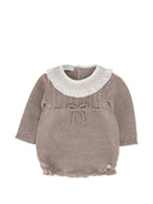 Tutina per neonato Paz Rodriguez Kids marrone con colletto con punto smock 005-114174 68 PaZ RODRIGUEZ KIDS 