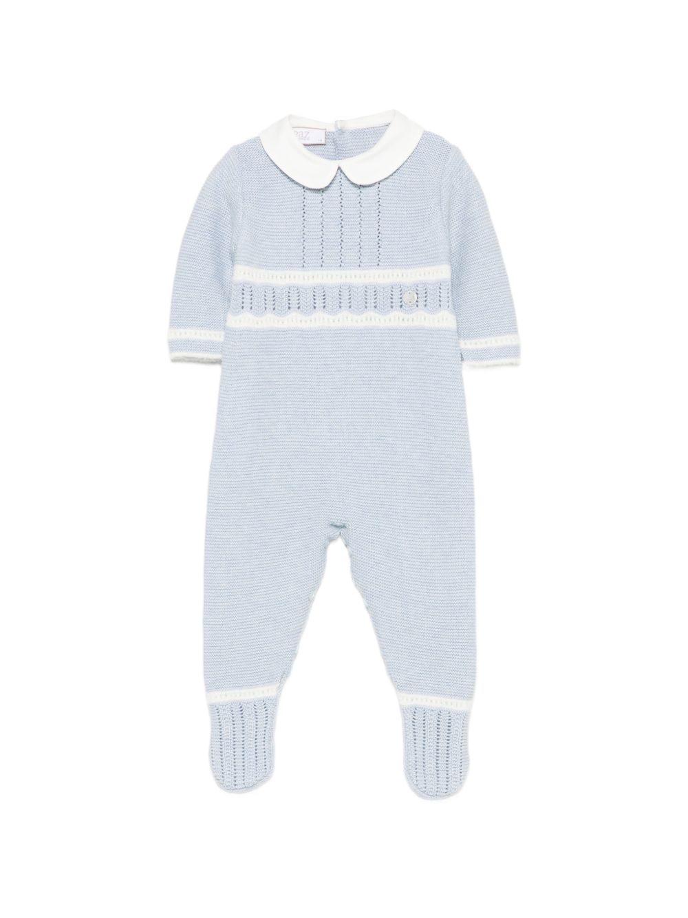 Tutina per neonati Paz Rodriguez Kids azzurra con lavorazione pointelle 005-124034 8060 PaZ RODRIGUEZ KIDS 