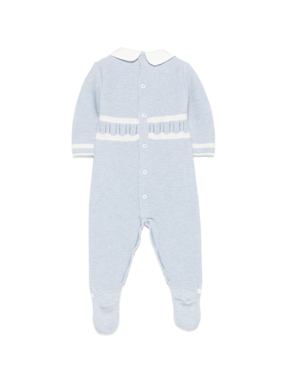 Tutina per neonati Paz Rodriguez Kids azzurra con lavorazione pointelle 005-124034 8060 PaZ RODRIGUEZ KIDS 