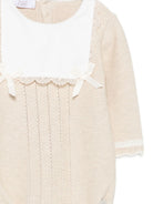 Tutina per neonata Paz Rodriguez Kids beige con maglia a punto legaccio 005-124037 7360 PaZ RODRIGUEZ KIDS 