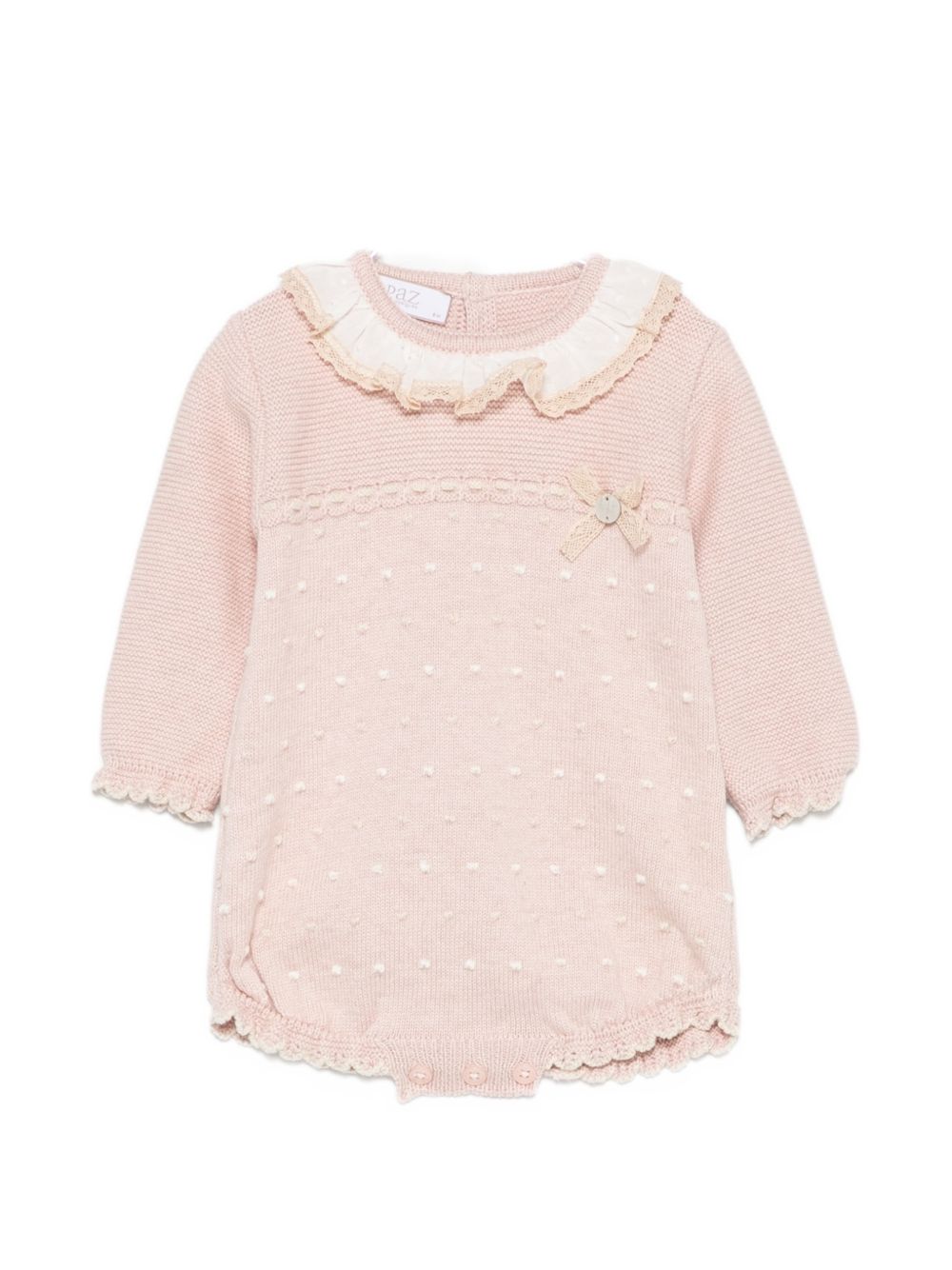 Tutina per neonata Paz Rodriguez Kids rosa con design lavorato a maglia 005-124116 3273 PaZ RODRIGUEZ KIDS 