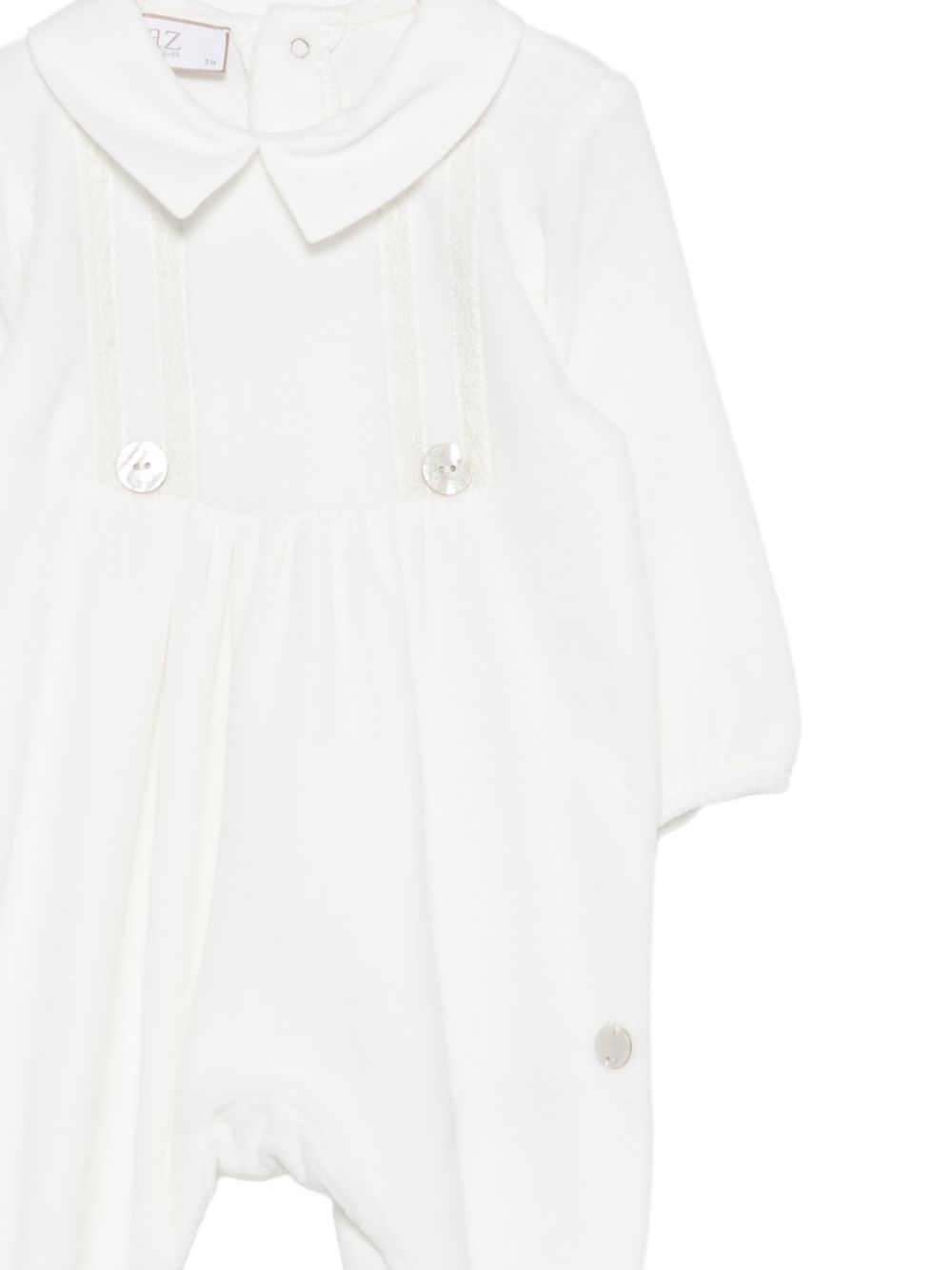 Tutina per neonato Paz Rodriguez Kids bianca con colletto a punta 005-193764 60 PaZ RODRIGUEZ KIDS 