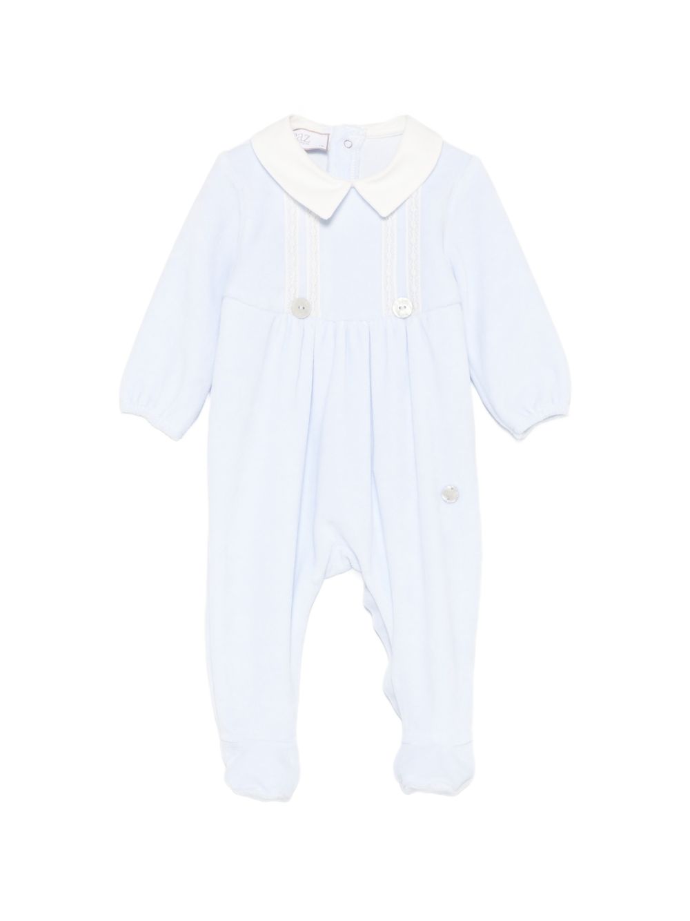 Tutina per neonato Paz Rodriguez Kids azzurra con colletto a punta 005-193764 80 PaZ RODRIGUEZ KIDS 