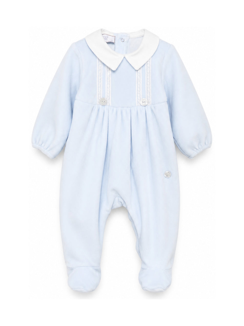 Tutina per neonato Paz Rodriguez Kids azzurra con colletto a punta 005-193764 80 PaZ RODRIGUEZ KIDS 