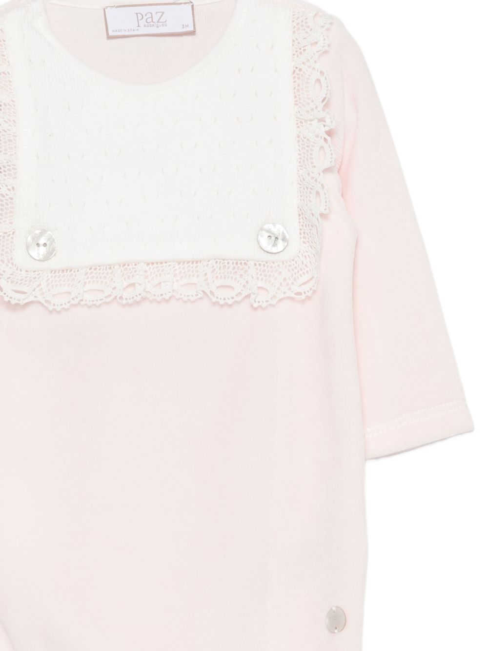 Tutina per neonata Paz Rodriguez Kids rosa con bordo in pizzo 005-193765 37 PaZ RODRIGUEZ KIDS 