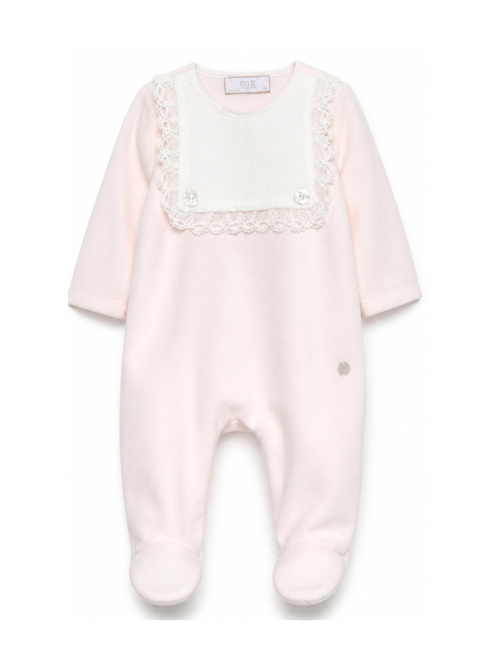 Tutina per neonata Paz Rodriguez Kids rosa con bordo in pizzo 005-193765 37 PaZ RODRIGUEZ KIDS 