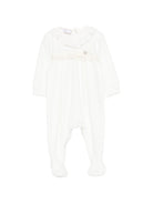 Tutina per neonata Paz Rodriguez Kids bianca con colletto bianco con volant 005-193767 60 PaZ RODRIGUEZ KIDS 