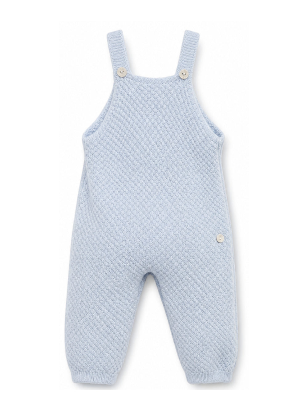 Salopette per neonato Paz Rodriguez Kids azzurra con trama in maglia 007-114139 20 PaZ RODRIGUEZ KIDS 