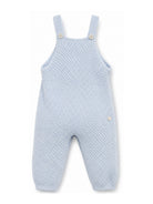 Salopette per neonato Paz Rodriguez Kids azzurra con trama in maglia 007-114139 20 PaZ RODRIGUEZ KIDS 
