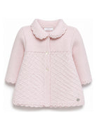 Cappotto per neonata Paz Rodriguez Kids rosa con colletto alla Peter Pan 009-114026 30 PaZ RODRIGUEZ KIDS 