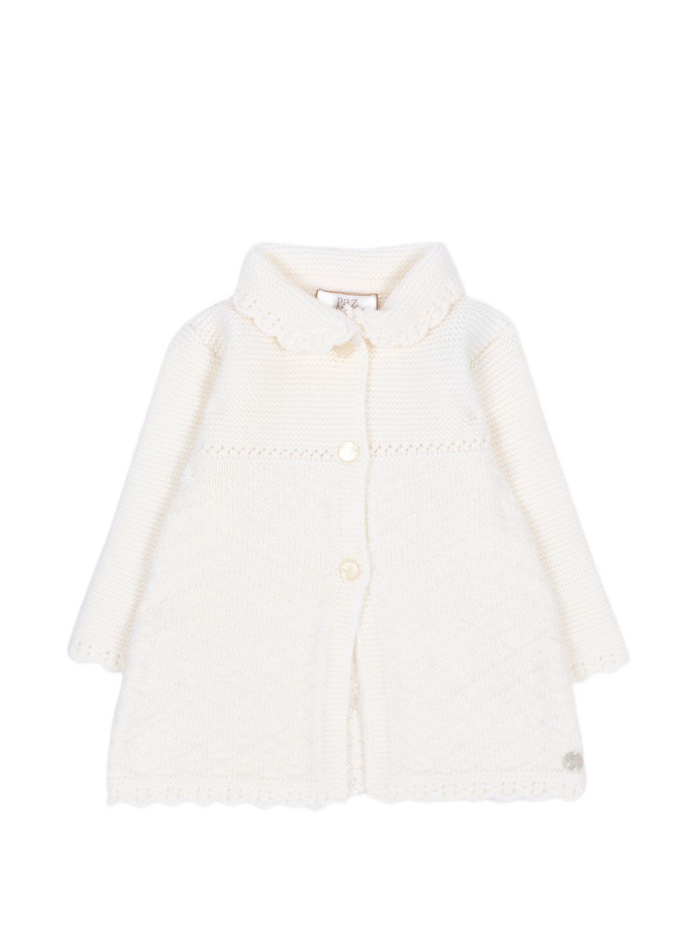 Cappotto per neonata Paz Rodriguez Kids bianco con colletto alla Peter Pan 009-114026 60 PaZ RODRIGUEZ KIDS 