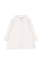 Cappotto per neonata Paz Rodriguez Kids bianco con colletto alla Peter Pan 009-114026 60 PaZ RODRIGUEZ KIDS 