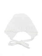 Cuffia per neonata Paz Rodriguez Kids bianco con lavorazione a pointelle 011-114011 6060 PaZ RODRIGUEZ KIDS 