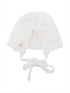 Cuffia per neonata Paz Rodriguez Kids bianco con lavorazione a pointelle 011-114011 6060 PaZ RODRIGUEZ KIDS 