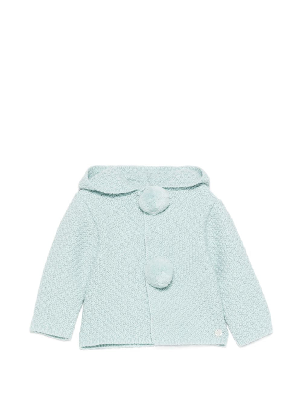 Cappotto per neonato Paz Rodriguez Kids verde con ponpon 012-114140 031 PaZ RODRIGUEZ KIDS 