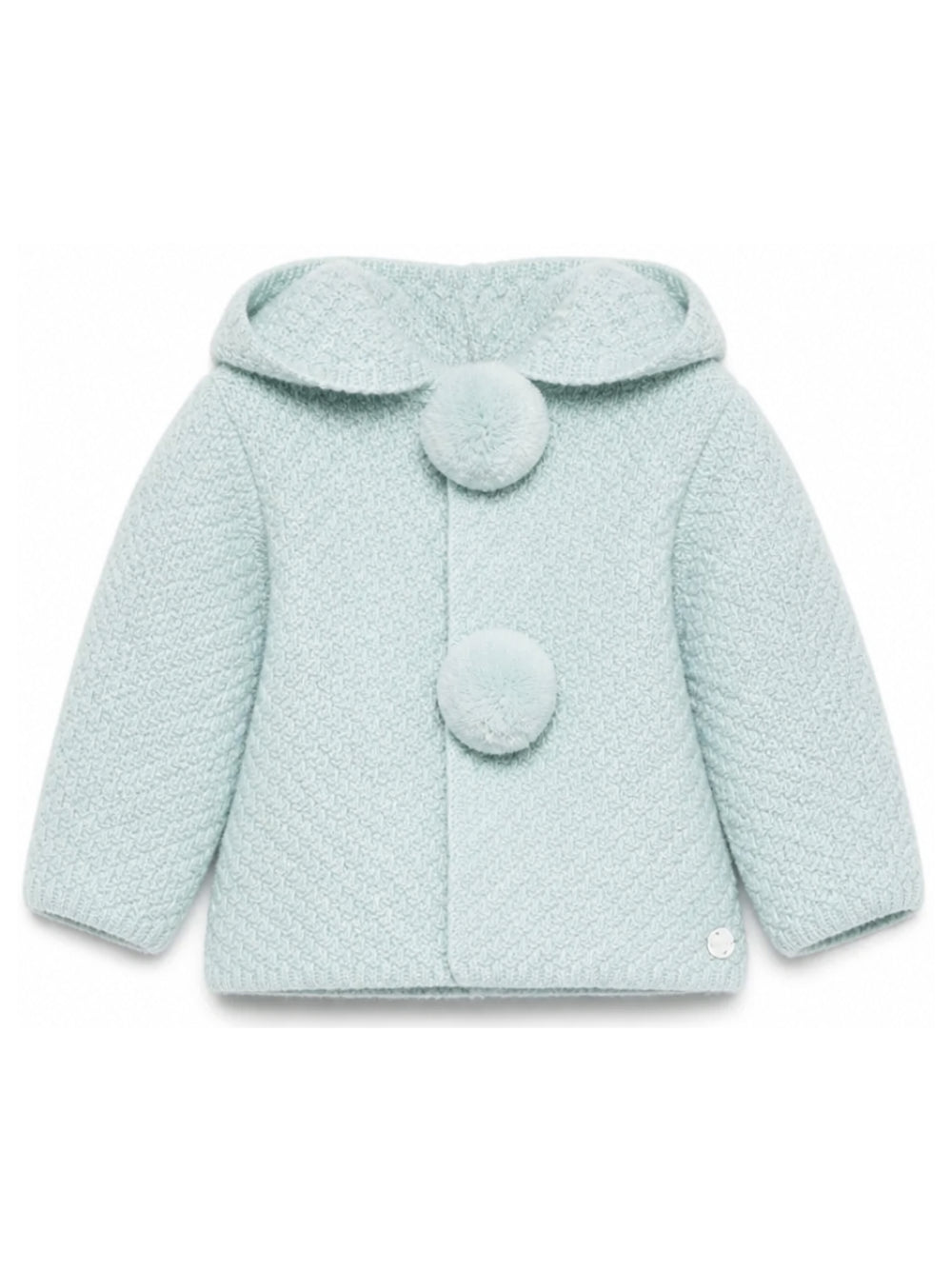 Cappotto per neonato Paz Rodriguez Kids verde con ponpon 012-114140 031 PaZ RODRIGUEZ KIDS 