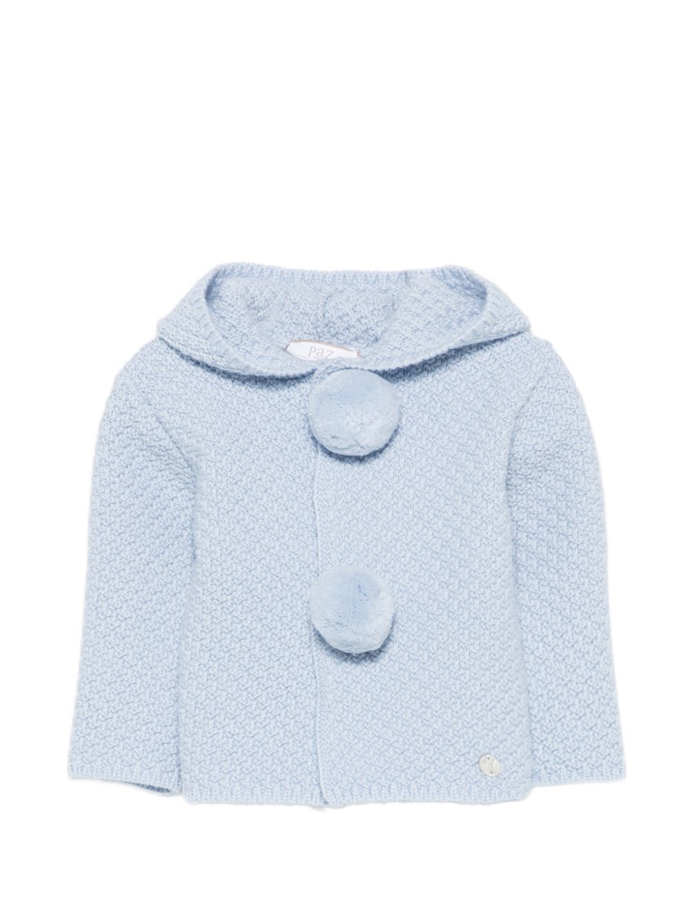 Cappotto per neonato Paz Rodriguez Kids azzurro con ponpon 012-114140 20 PaZ RODRIGUEZ KIDS 