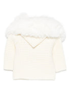 Cappotto per neonati Paz Rodriguez Kids bianco con pelliccia sintetica 012-130943 60 PaZ RODRIGUEZ KIDS 