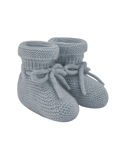 Babbucce per neonati Paz Rodriguez blu con fiocco sul davanti 018-11710 180 PaZ RODRIGUEZ KIDS 