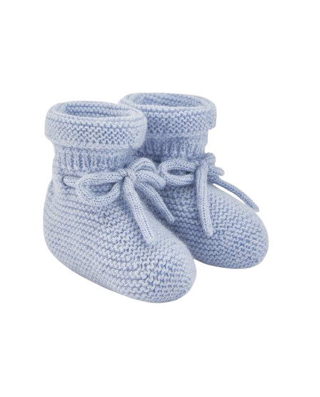 Babbucce per neonati Paz Rodriguez azzurre con fiocco sul davanti 018-11710 20 PaZ RODRIGUEZ KIDS 