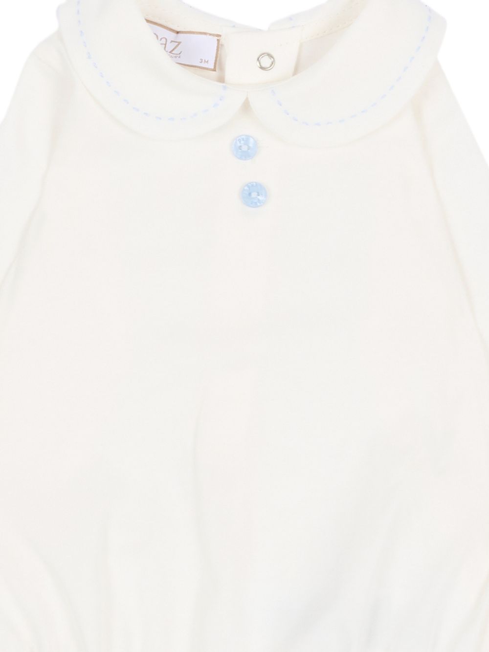 Tutina per neonati Paz Rodriguez Kids bianca con cuciture a contrasto 020-99843J 6080 PaZ RODRIGUEZ KIDS 