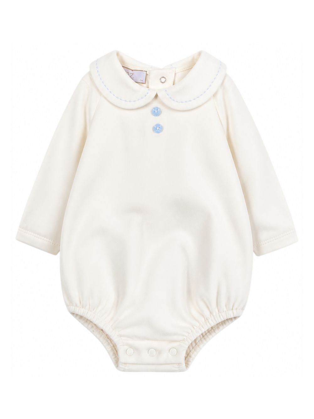 Tutina per neonati Paz Rodriguez Kids bianca con cuciture a contrasto 020-99843J 6080 PaZ RODRIGUEZ KIDS 