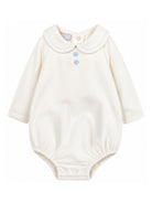 Tutina per neonati Paz Rodriguez Kids bianca con cuciture a contrasto 020-99843J 6080 PaZ RODRIGUEZ KIDS 