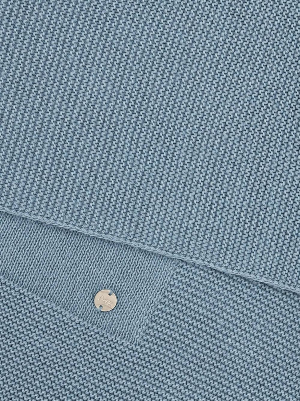 Coperta per neonato Paz Rodriguez Kids azzurra con placca con logo 031-01857J 180 PaZ RODRIGUEZ KIDS 