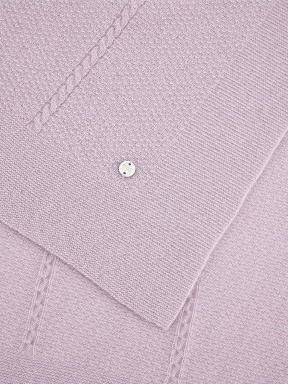 Coperta per neonata Paz Rodriguez Kids rosa con placca con logo 031-114060 37 PaZ RODRIGUEZ KIDS 