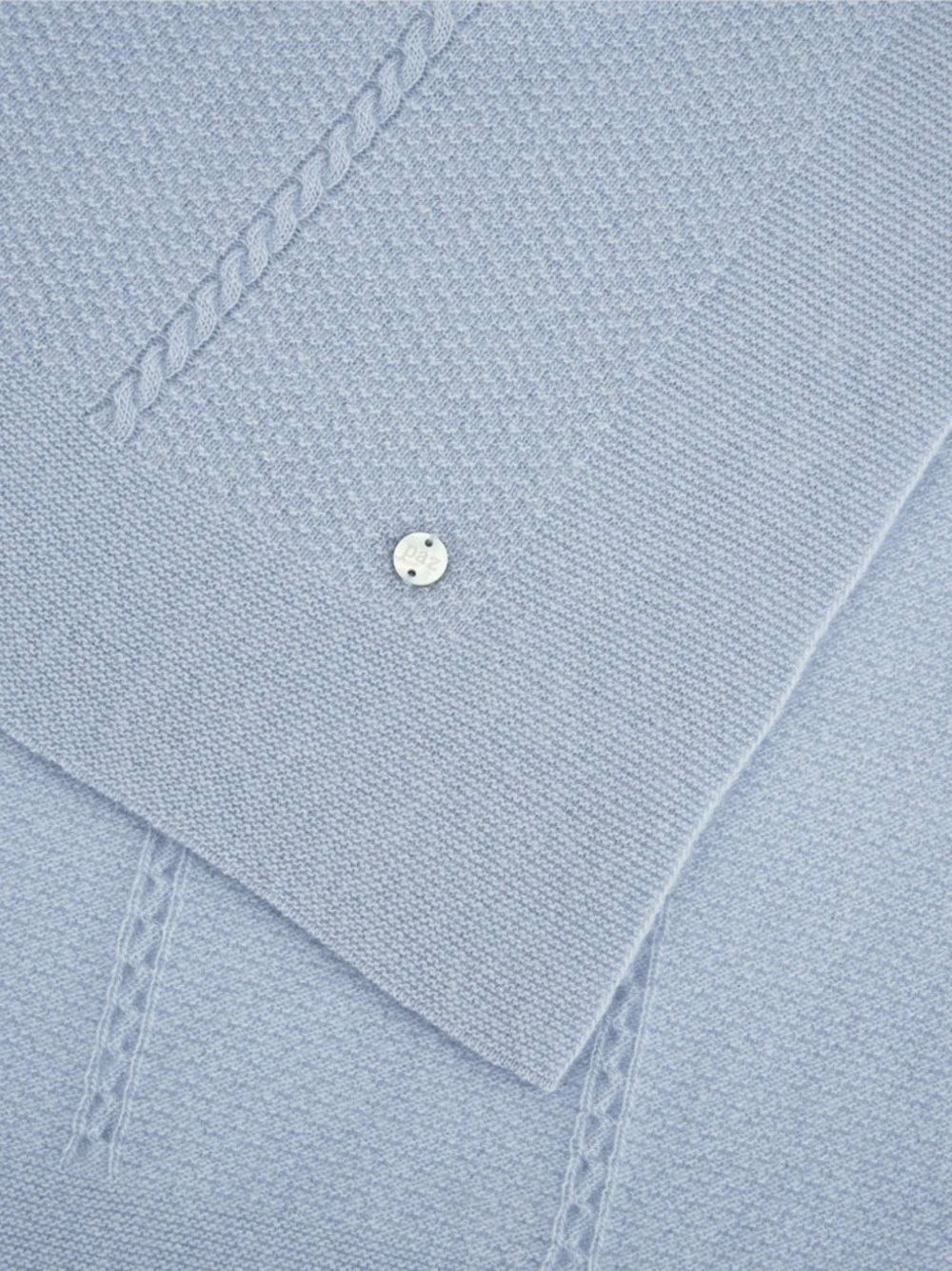 Coperta per neonato Paz Rodriguez Kids azzurra con design lavorato a maglia 031-114060 80 PaZ RODRIGUEZ KIDS 