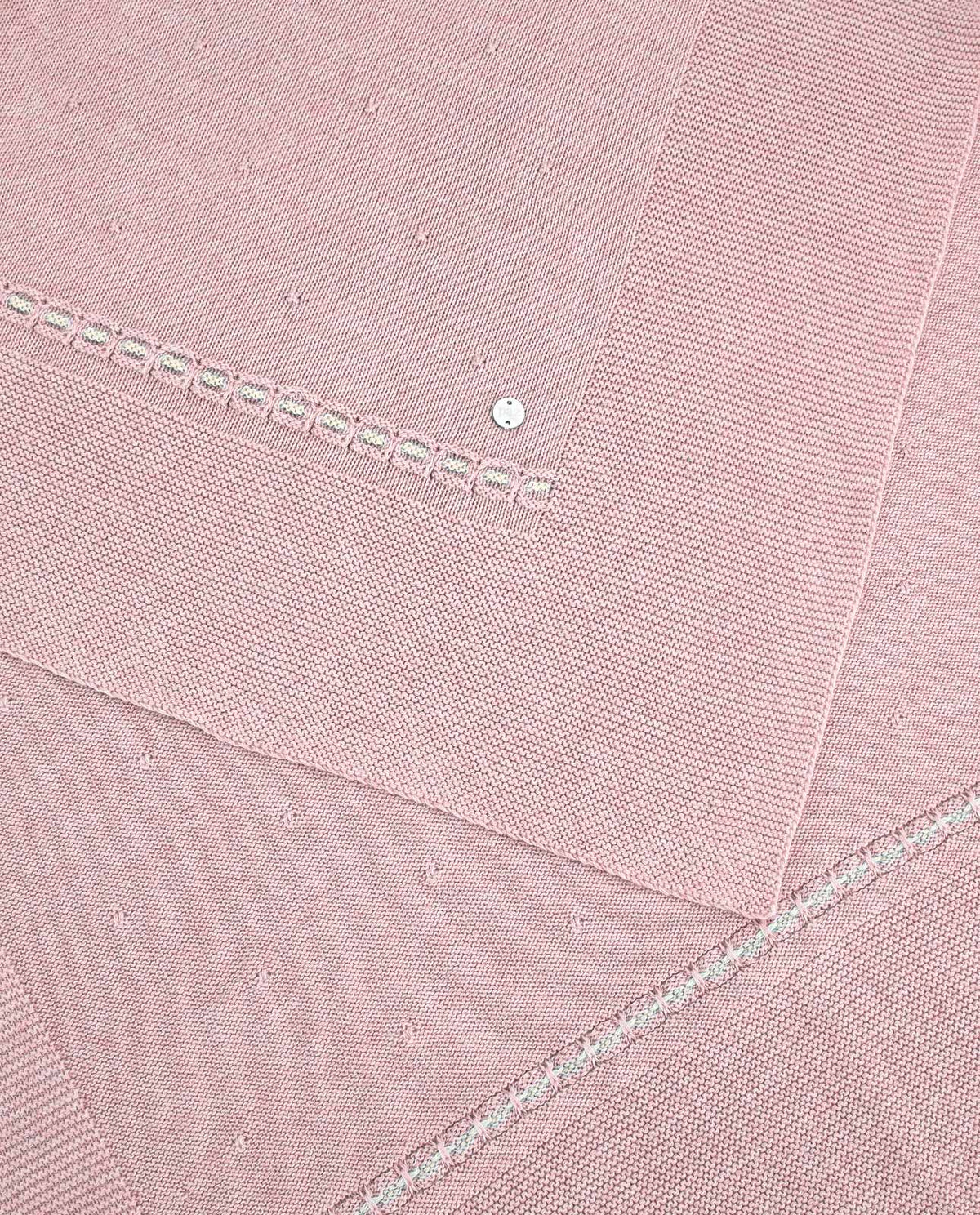 Coperta per neonata Paz Rodriguez Kids rosa con placca con logo 031-124113 3273 PaZ RODRIGUEZ KIDS 