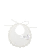 Bavaglino per neonati Paz Rodriguez Kids bianco con bordo a smerlo 038-153697 60 PaZ RODRIGUEZ KIDS 